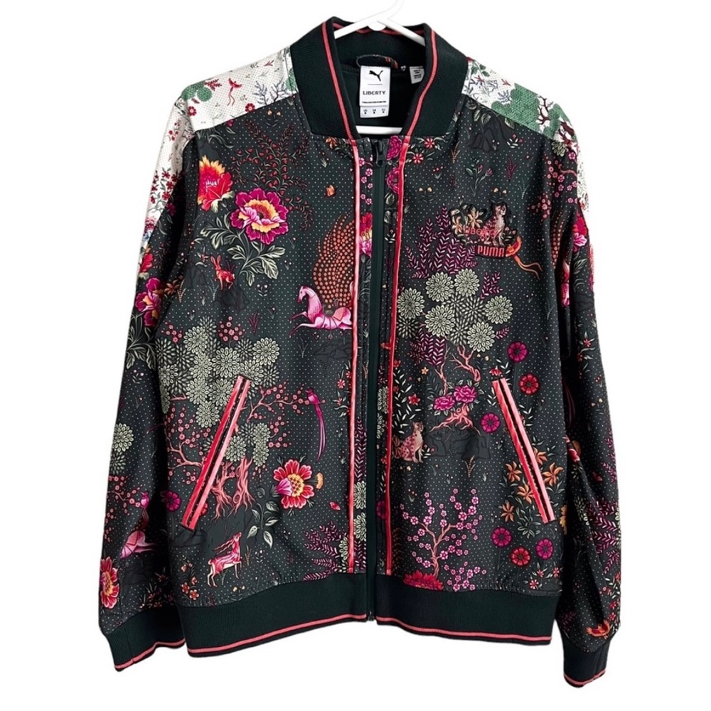 Puma x Liberty Green Gables Track Jacket Floral Zip Front Athletic Med